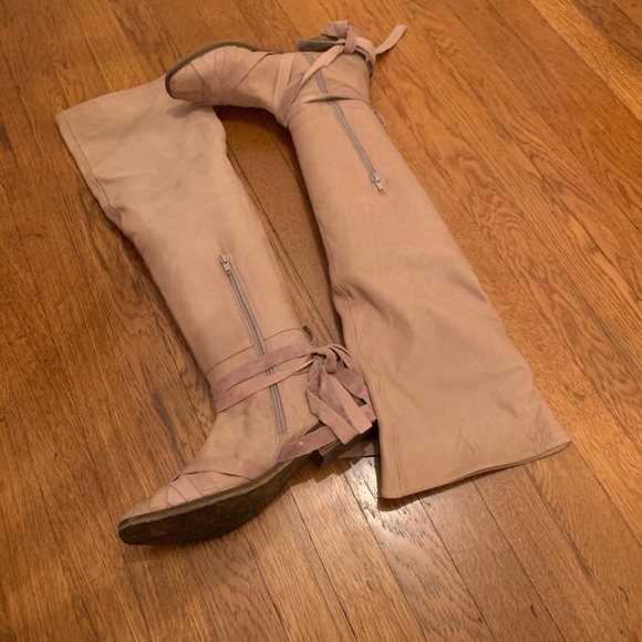 Free People Over The Knee Wrap Boots - Picture 2 of 6